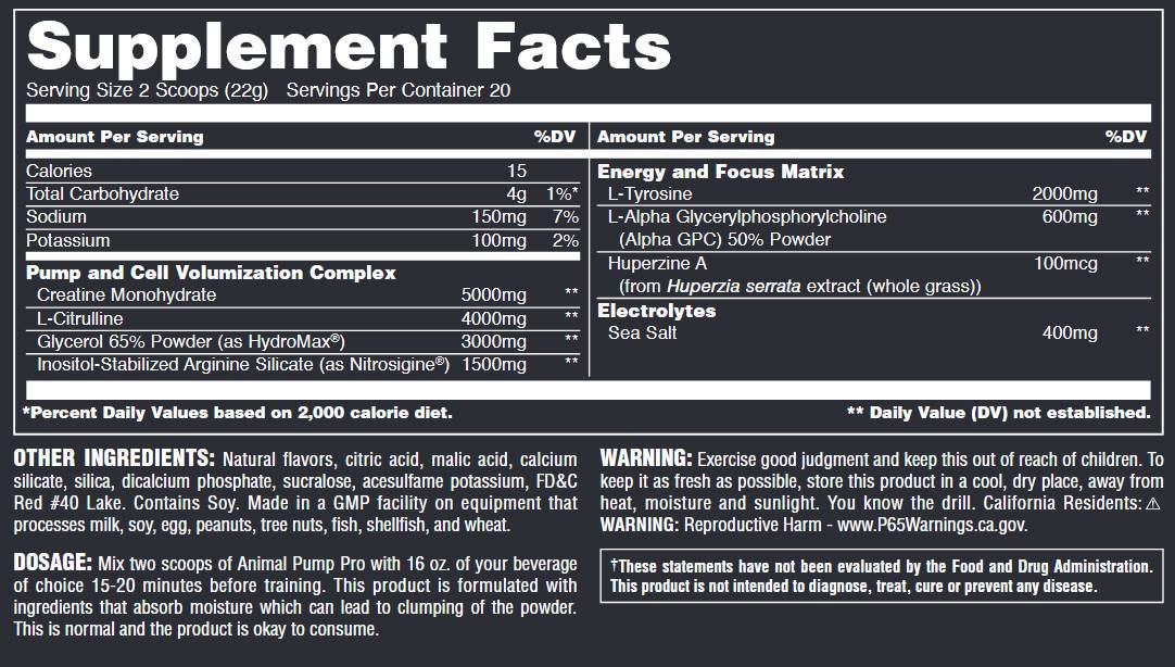 Animal Pump Pro - 440 grama