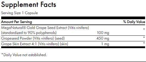 Ekstrakt sjemenki grožđa | s meganaturalnim zlatom 60 kapsula