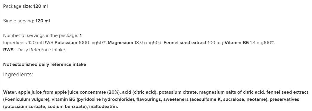 Antyskurcz Shot | Anti-Cramp Podrška 120 ml