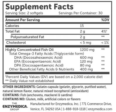 Aqua Biome omega -3 klasična snaga 1200 mg - 60 gel kapsula