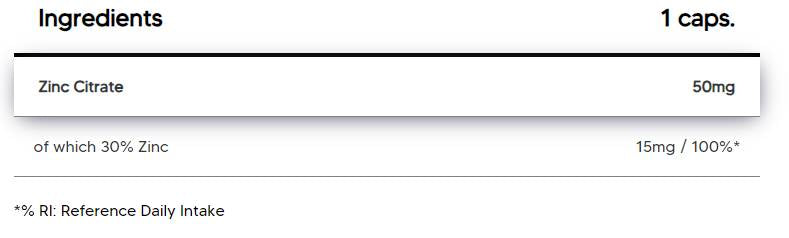 Cink citrat 50 mg 100 kapsula