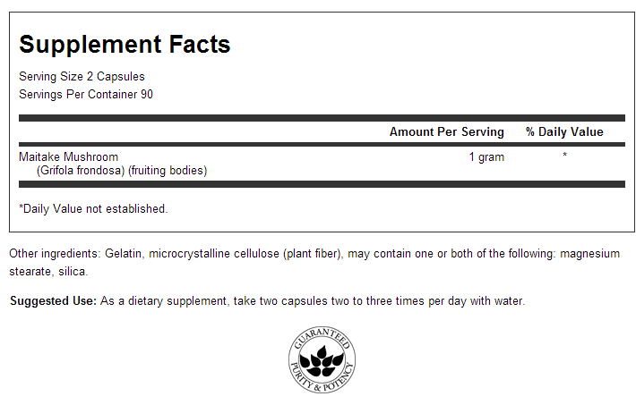 Maitake gljiva 500 mg 180 kapsula
