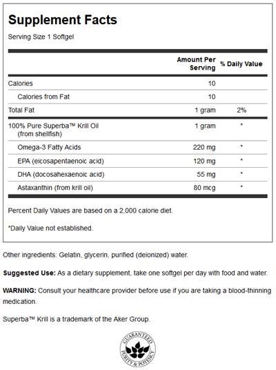 100% čisto krill ulje 500 mg - 60 softgels