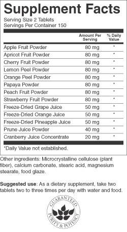 Fruit4life 425 mg 300 tableta