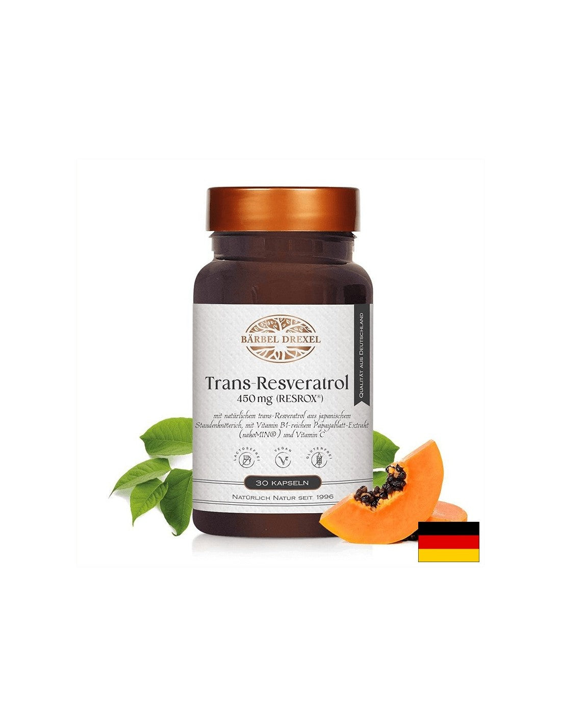 Rerox® Trans -Resveratrol - Srčane i krvne žile - Antring i kardioprotektivna formula, 450 mg, 30 kapsula