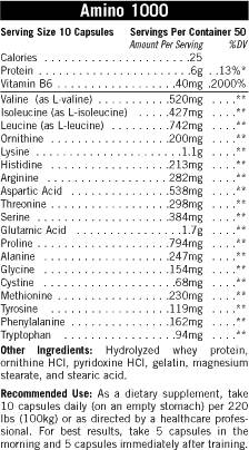 Amino 1000 500 kapsula