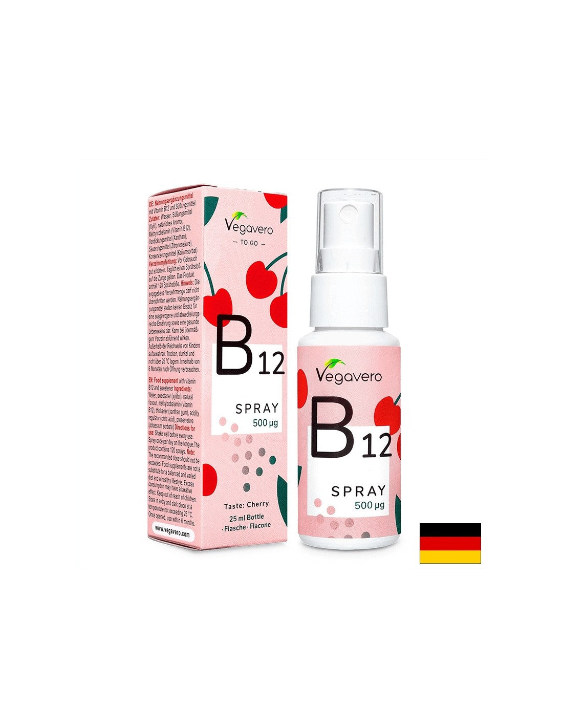 B12 sprej/ vitamin B12 (metilkobalamin)/ sprej za usta, 25 ml, 100% veganski <tc>Vegavero</tc>