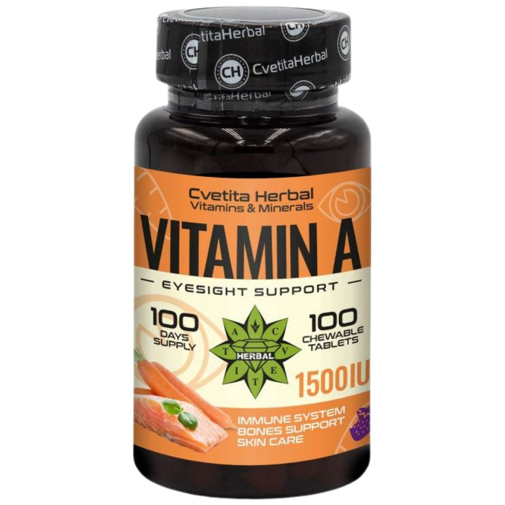 Vitamin A 1500 IU 100 tableta za žvakanje