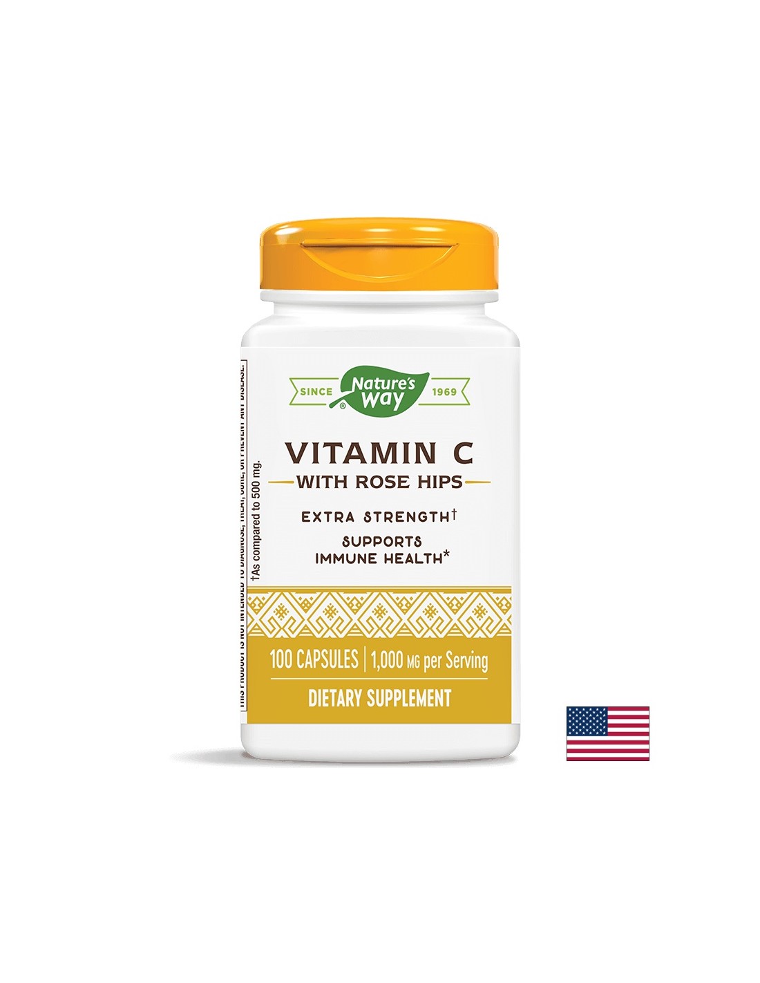 Vitamin C s ružičastim kukovima/ vitaminom C 1000 mg i rosehip x 100 kapsula priroda