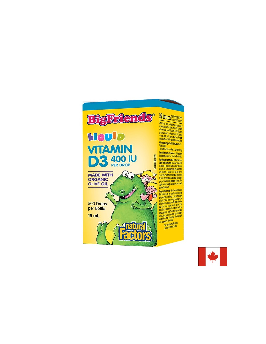 Veliki prijatelji tekući vitamin D3 za djecu 400 iu - 15 ml