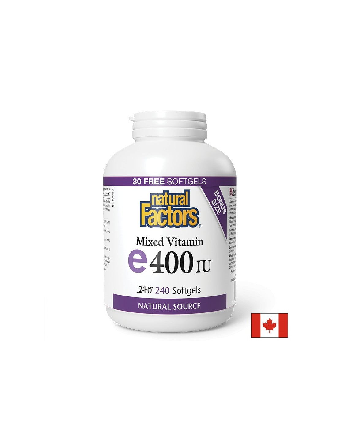 Vitamin E 400 IU · Prirodni izvor 268 mg - 240 gel kapsula
