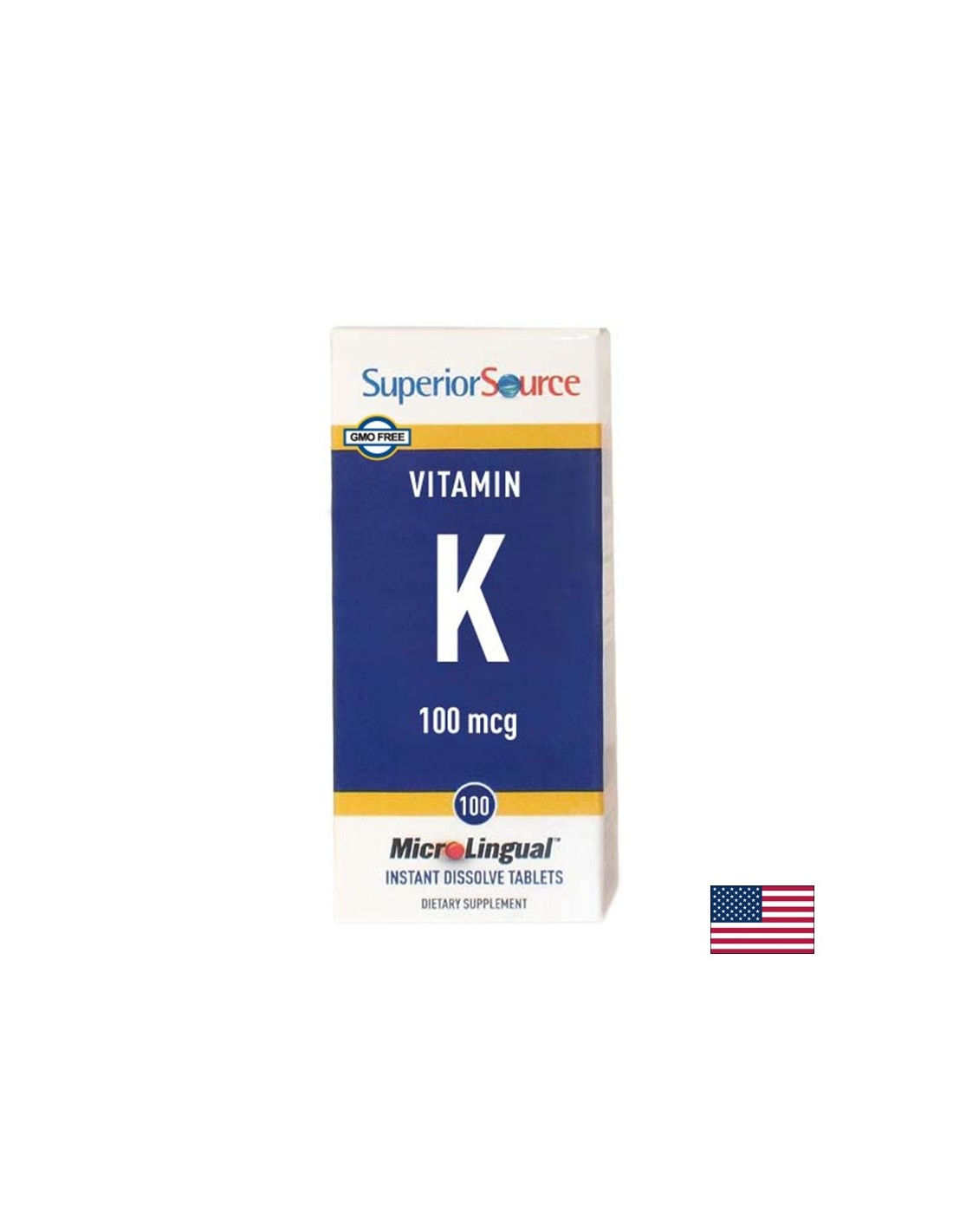 Vitamin K1 - Kosti i kardiovaskularni sustav, 100 µg x 100 sublingvalnih tableta <tc>Superior Source</tc>