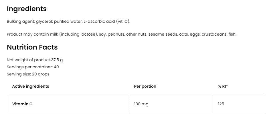 Vitamin C / tekućine kapi 30 ml