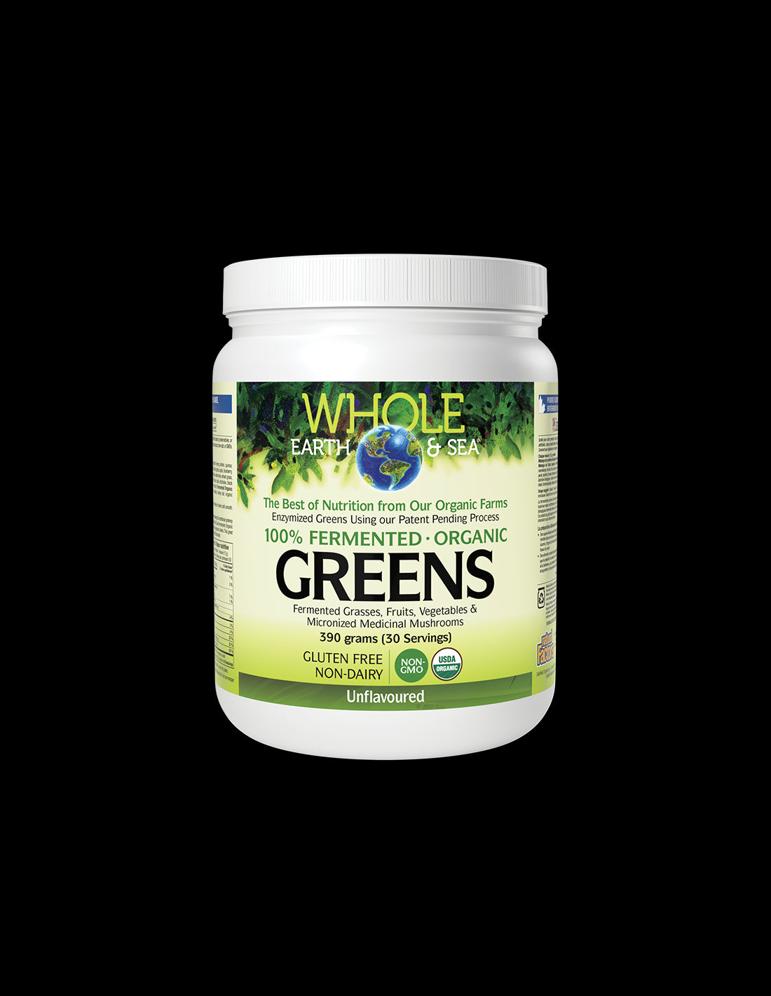 Whole Earth & Sea - 100% Fermented Organic Plant Foods, Unflavored x 390g Powder Natural Factors - Nutra Best Europe