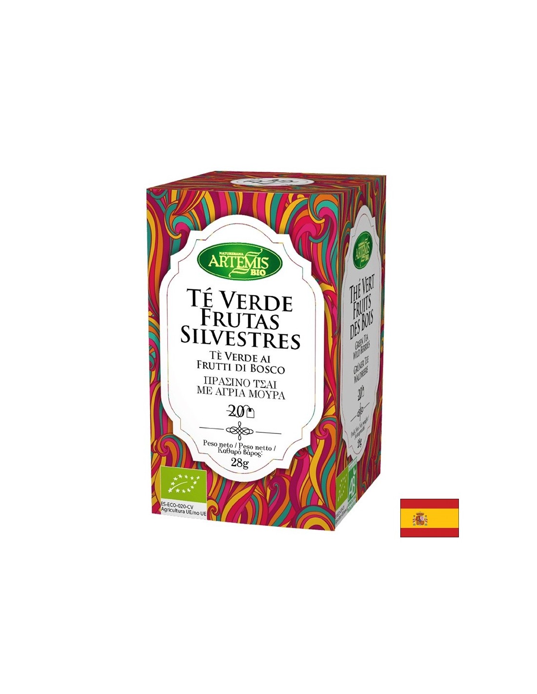 Zeleni čaj s aromom maline, bio 20 vrećica za filtriranje