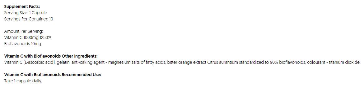 Vitamin C 1000 mg | s bioflavonoidima - 60 kapsula