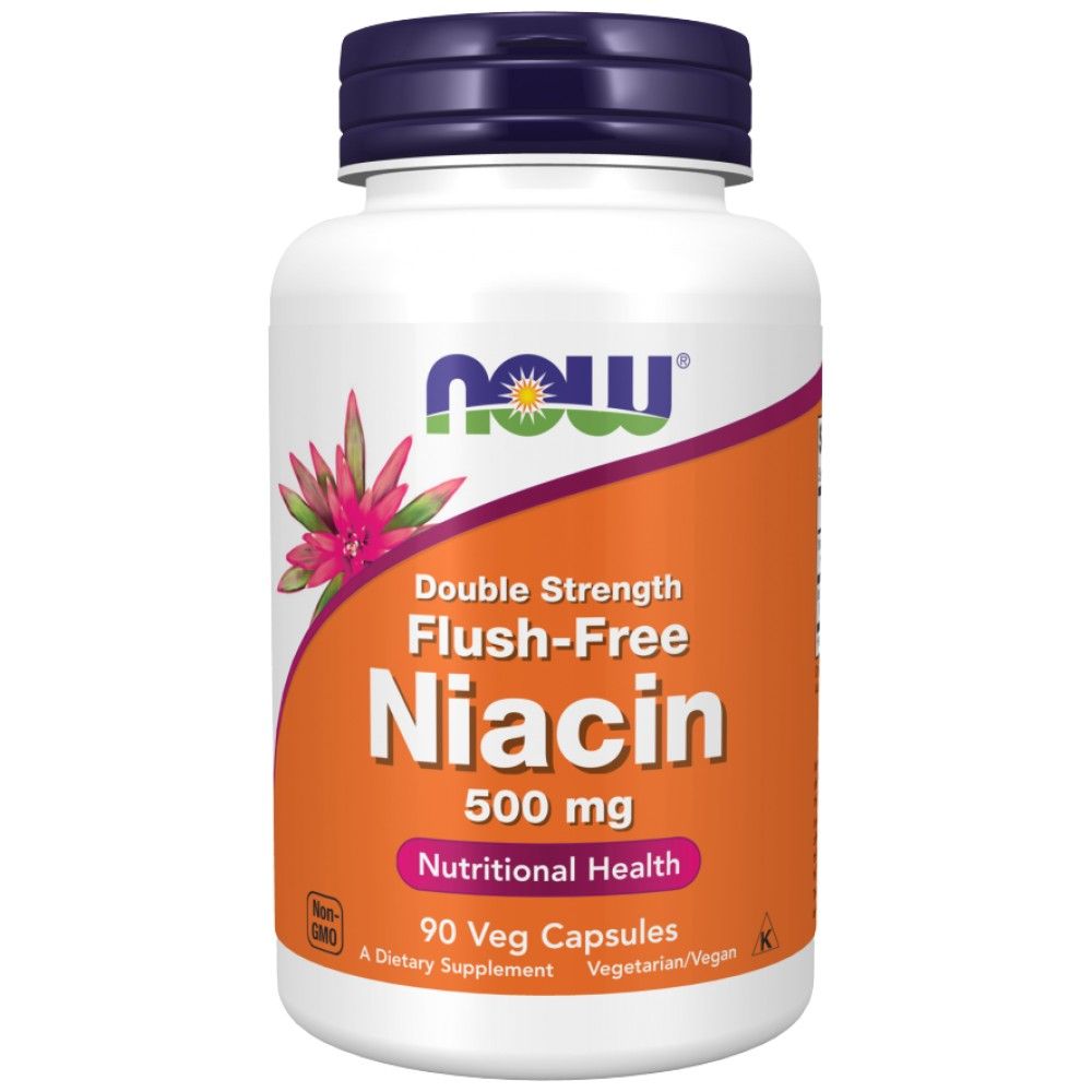 Niacin bez ispiranja 500 mg | Dvostruka čvrstoća - 90 kapsula