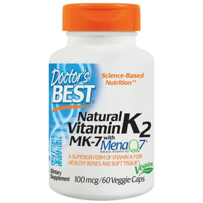 BEST Natural Vitamin K2 MK-7 100 mcg - 60 capsules - Nutra Best Europe