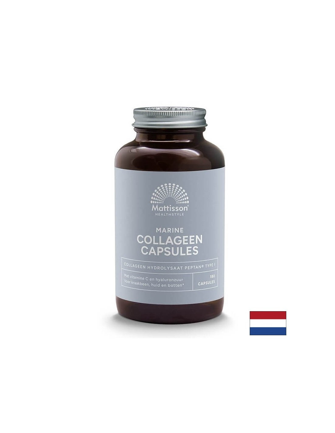 Riblji kolagen (tip 1) s vitaminom C i hijaluronskom kiselinom - Marine Collagen Peptan, 180 kapsula <tc>Mattisson Healthstyle</tc>