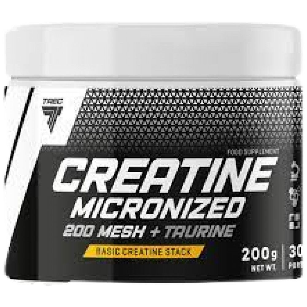 Kreatin mikronizirano 200 mrežice + taurine | Visokokvalitetni kreatin monohidratni prah - 200 grama