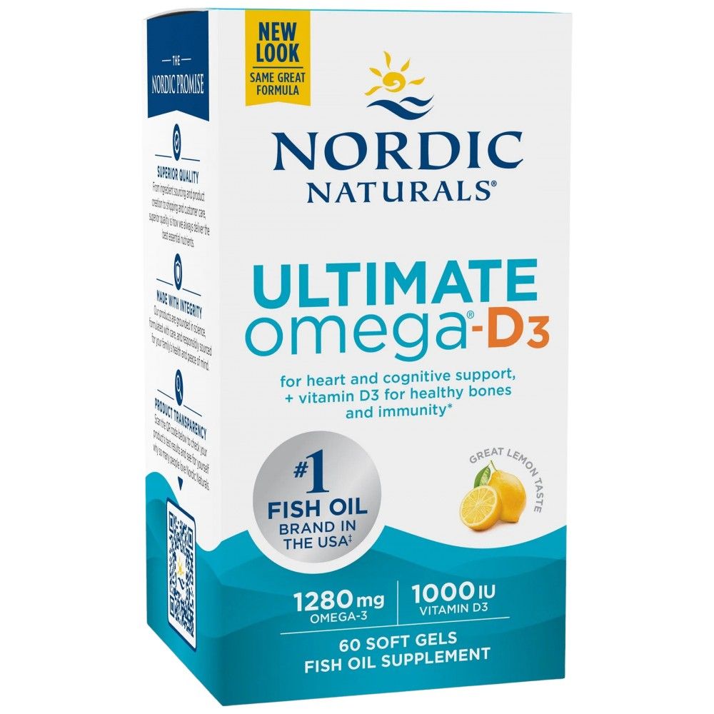 Ultimate omega -D3 1280 mg - 60 gel kapsula
