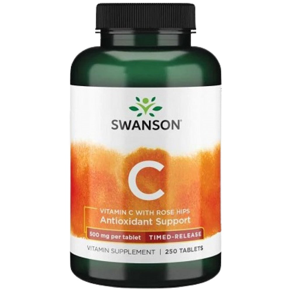 Vremenski otpuštanje vitamina C 500 mg | S ružičastim bokovima 250 tableta