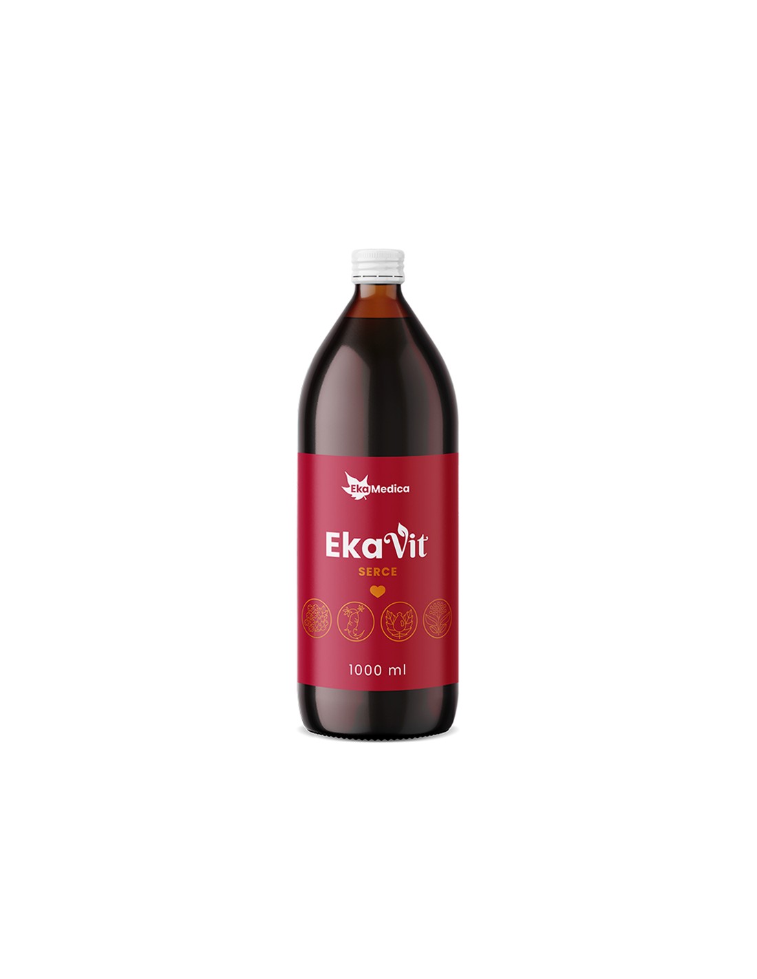 Formula za zdravlje srca s glogom, šipkom i ginsengom, sirup 1 l EkaMedica