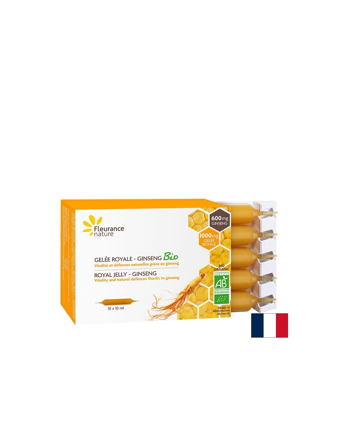 Imunitet i energija - Matična mliječ + Asian Ginseng BIO, 10 ampula za piće