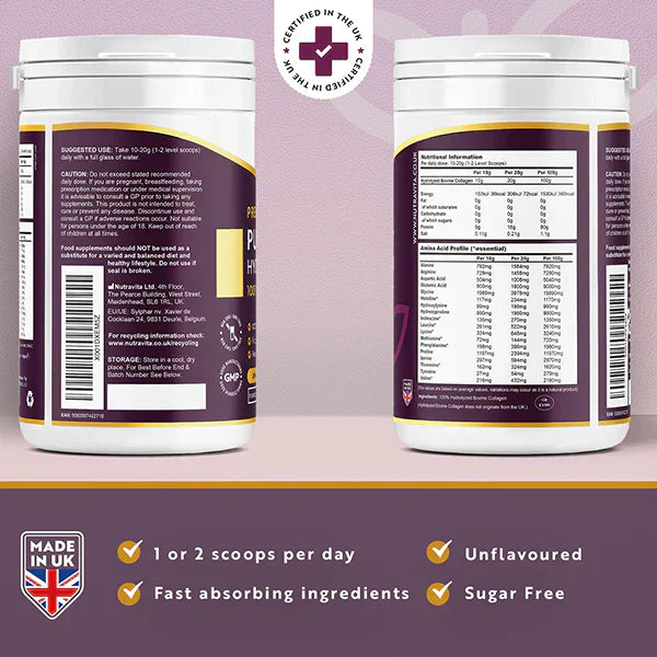 100% čisti goveđi kolagen u prahu 20000 mg Peptan® 500 g, (25/50 doza)