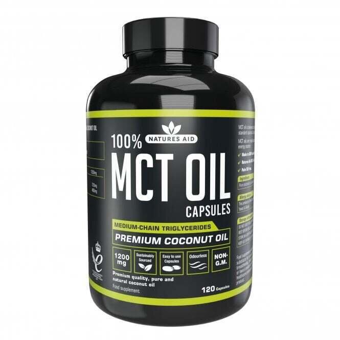 Srednjelančani trigliceridi iz kokosovog ulja (100% MCT ulje) 1200 mg 120 kapsula NaturesAid