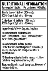 100% organska spirulina - 100 tableta