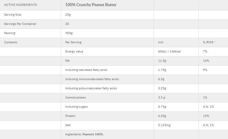 100% maslac od kikirikija Crunchy - 500 grama