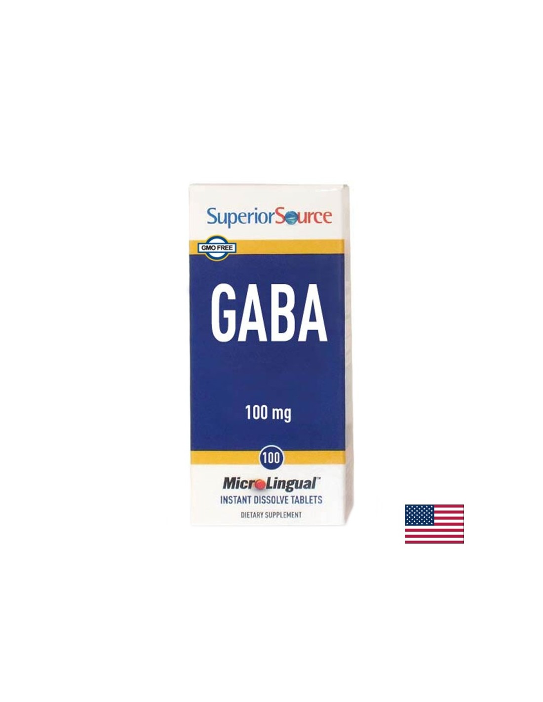 Živčani sustav - GABA (gama-aminomaslačna kiselina), 100 sublingvalnih tableta <tc>Superior Source</tc>