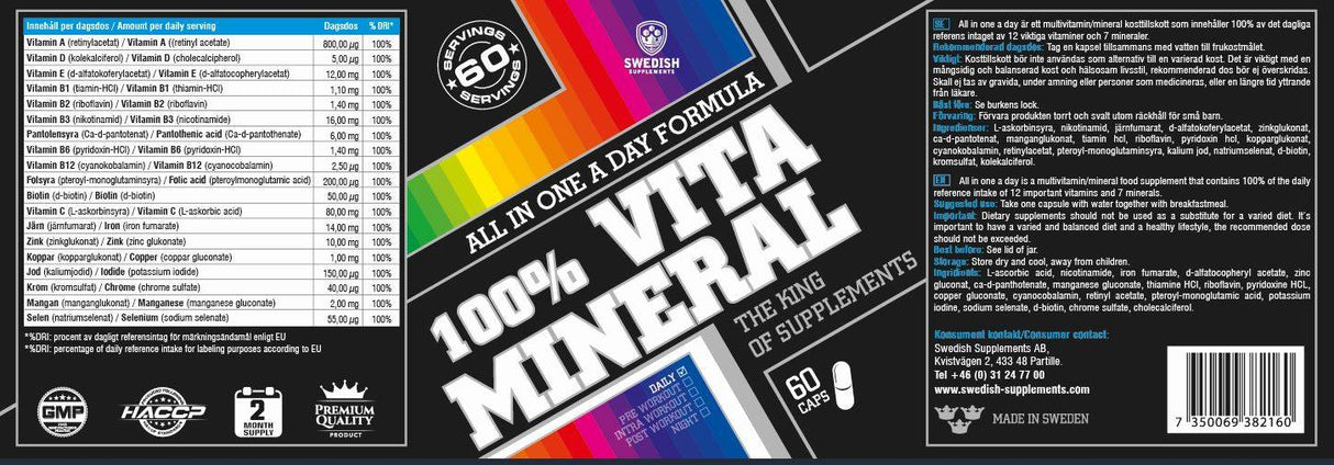 100% Vita Mineral/Formula sve u jednom dnevno - 60 kapsula