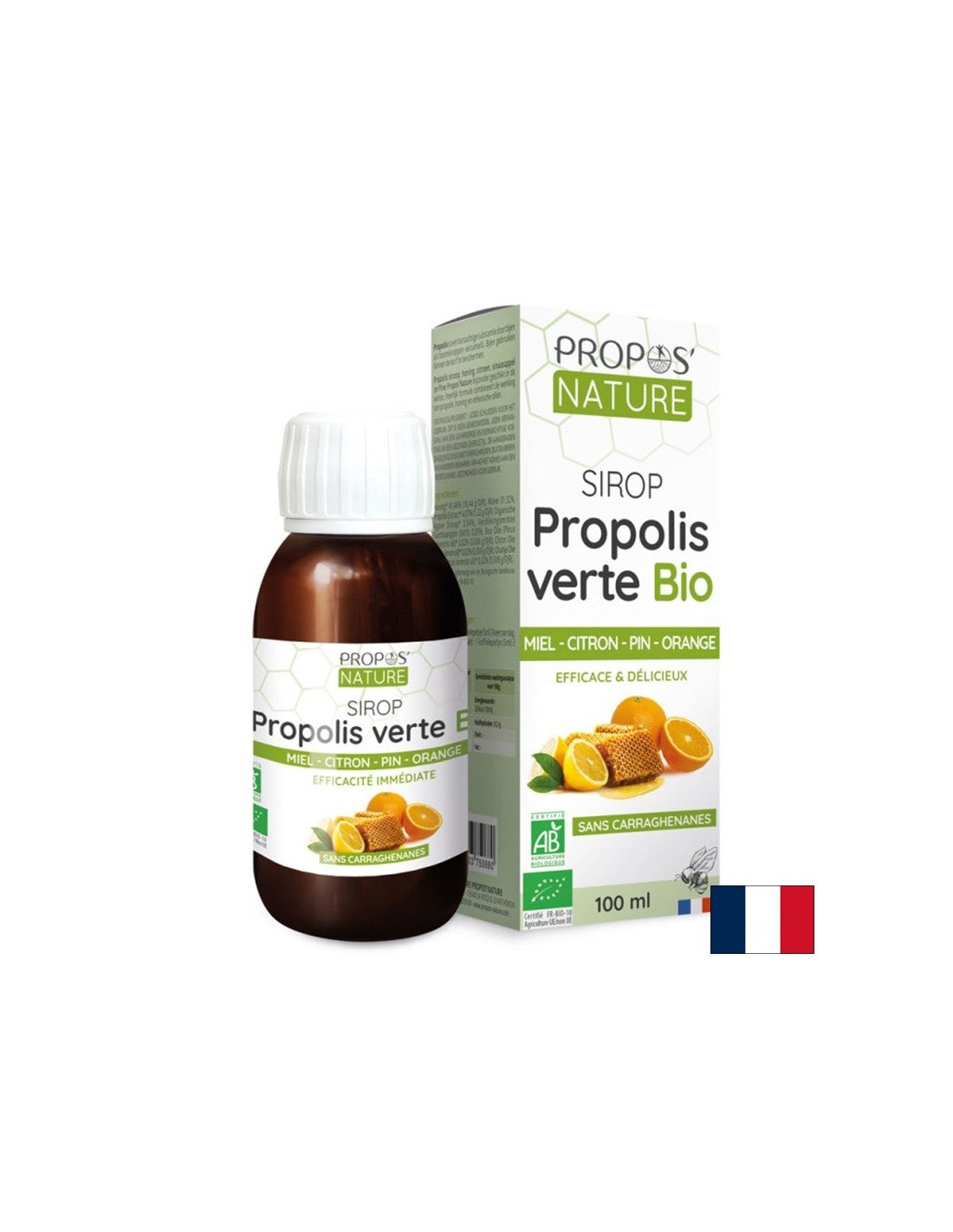 Sirup s ekstraktom propolisa, medom i eteričnim uljima primorskog bora, limuna i naranče, 100 ml