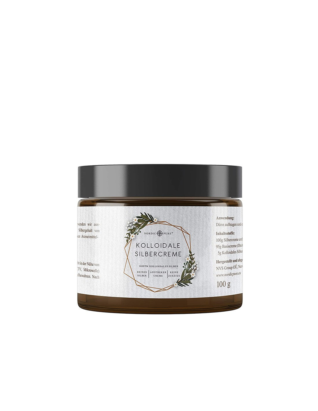 Krema za lice i tijelo s koloidnim srebrom (100 ppm), 100 g
