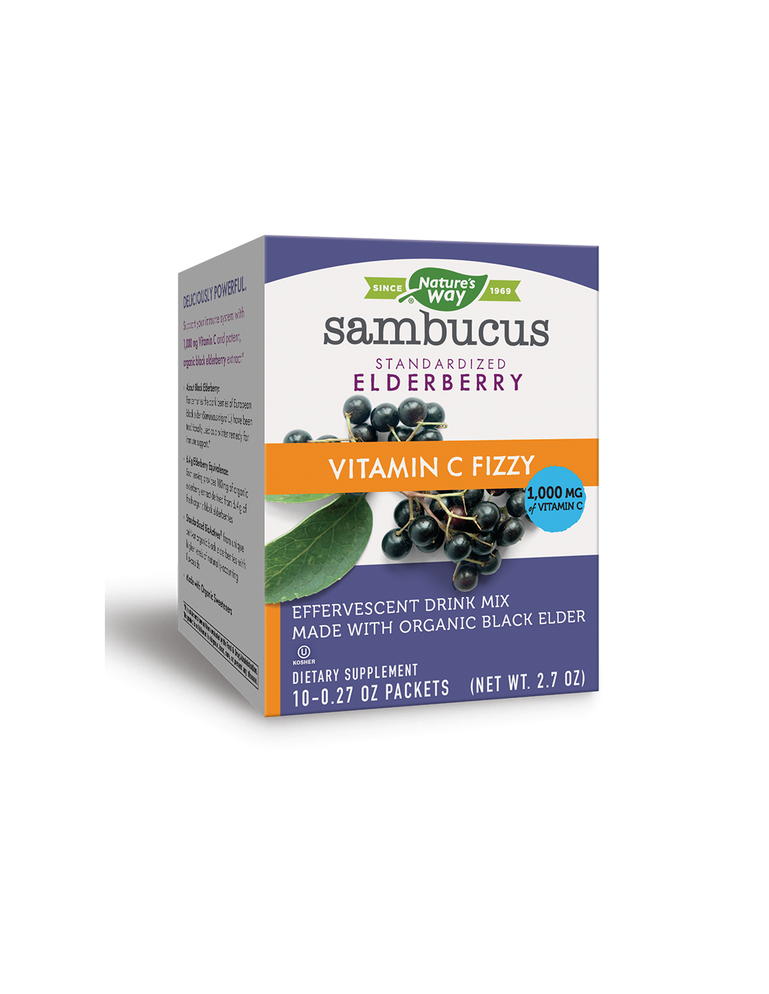 Sambucus s crnom bazgom i vitaminom C 1000 mg - Sambucus Vitamin C Fizzy, Šumeće piće, 10 vrećica