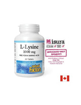 Herpes simplex, koštani sustav - L-lizin, 1000 mg x 60 tableta <tc>Natural Factors</tc>