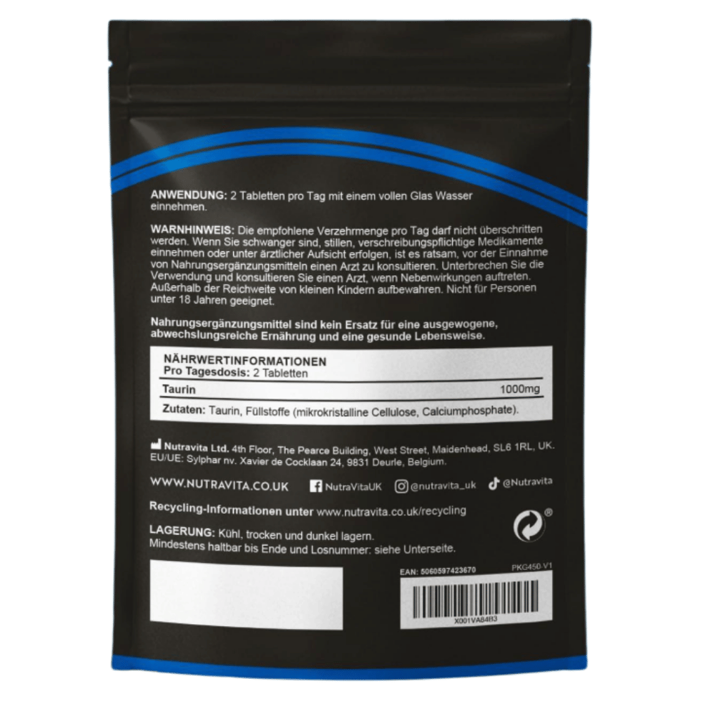 Taurine 1000 mg /180 tableta, 90 dana /