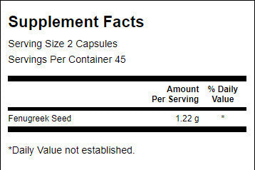 Fenugreek sjeme 610 mg - 90 kapsula