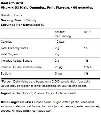 Gummies vitamin D3 - 60 guma