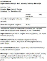 Najbolji ekstrakt korijena đumbira 250 mg | Visoka potencija - 60 kapsula