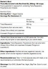 Trans-resveratrol 200 mg | s resvinolom -25 - 60 kapsula
