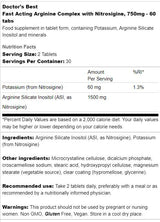 Brzo djelujući argininski kompleks | S nitrosiginom 750 mg - 60 tableta