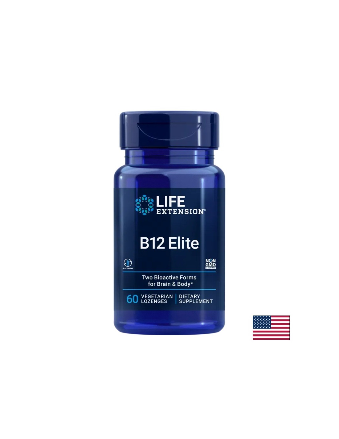 Vitamin B12, 1000 µg (5'-deoksiadenozilkobalamin, metilkobalamin), 60 pastila