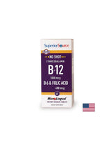 Vitamin B12, B6 + folna kiselina, 60 sublingvalnih tableta <tc>Superior Source</tc>