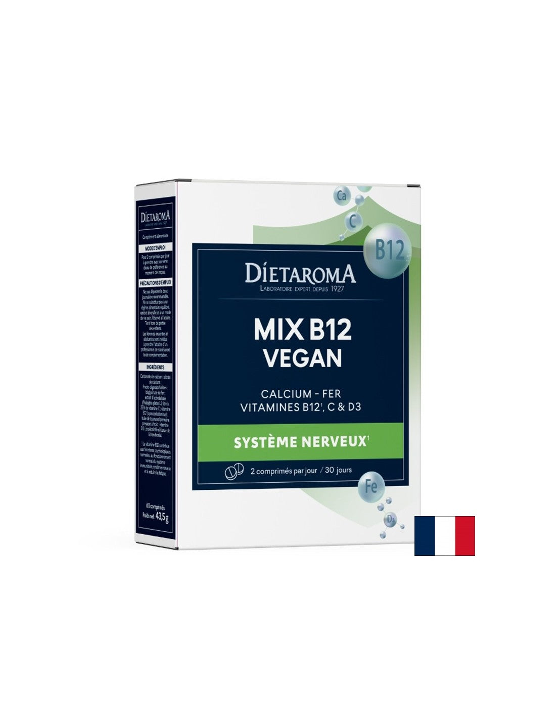 Koštani sustav i cirkulacija - Vitamin B12 + željezo, kalcij, vitamin C i D3 (veganska formula), 60 tableta