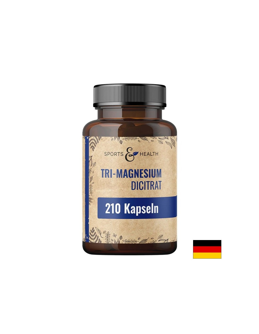 Funkcija mišića, srce i neurološko zdravlje - Magnezij (tri-magnezij-dicitrat), 120 mg x 210 kapsula