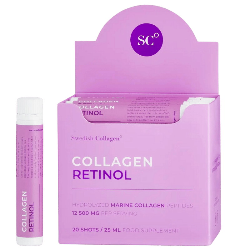 Riblji kolagen 12500 mg s retinolom, hijaluronskom kiselinom, biotinom, MSM-om /20 kom x 25 ml/ <tc>Swedish Collagen</tc>