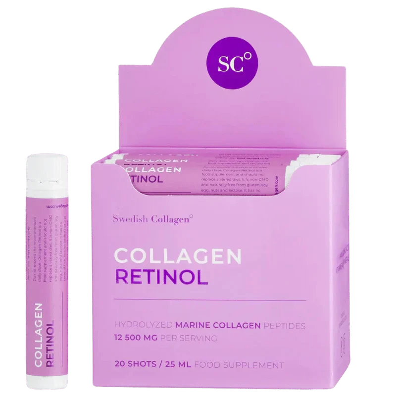 Riblji kolagen 12500 mg s retinolom, hijaluronskom kiselinom, biotinom, MSM-om /20 kom x 25 ml/ <tc>Swedish Collagen</tc>